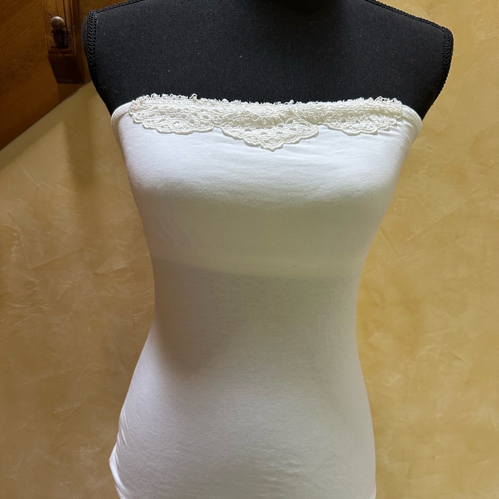 Banana Republic White Stretch Top
